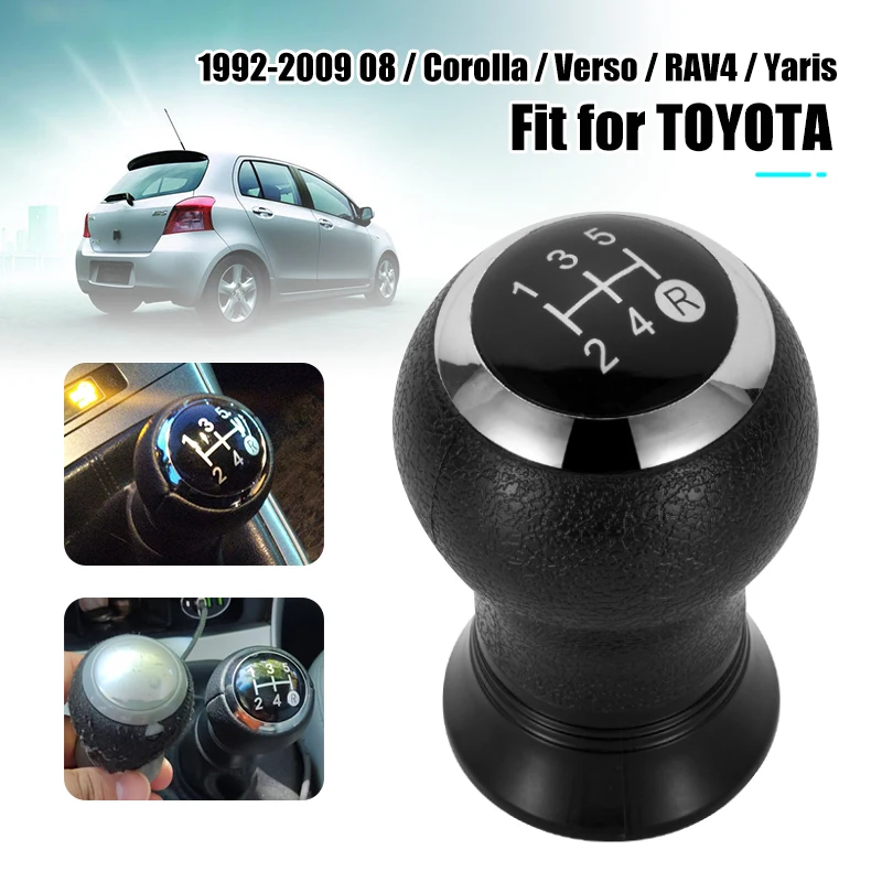 

For Toyota 5 Speed Manual Stick Gear Shift Knob Lever Shifter Head Handball For Toyota Yaris Auris 2005 2006 2007 2008 2009 2010