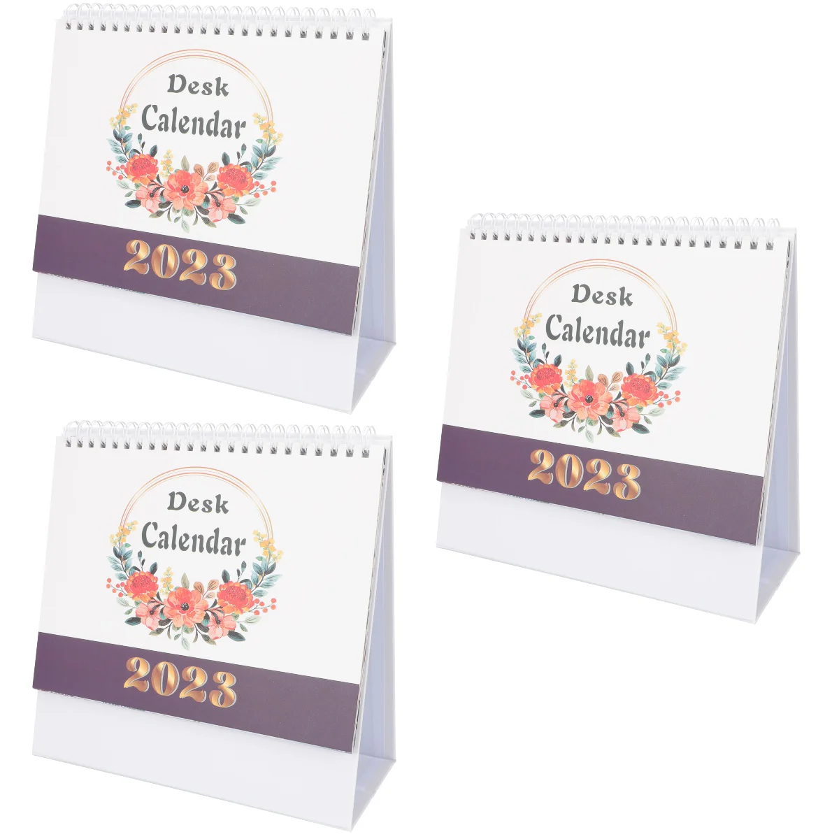 

3pcs New Year Desk Calendar Office Daily Standing Calendar English Table Calendar Office Supply