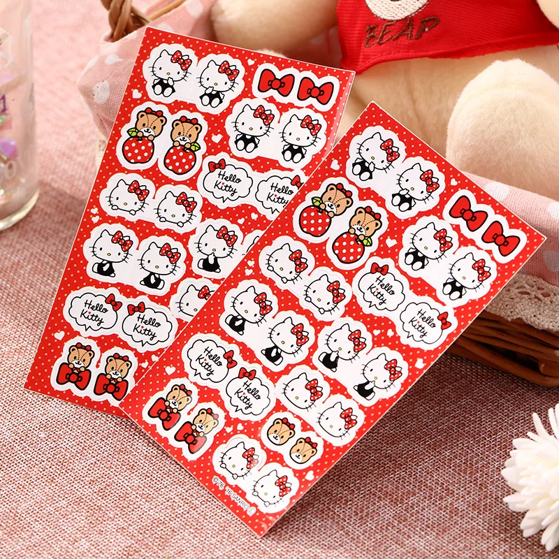 

Sanrio Hello Kitty Cartoon Sticker Anime My Melody Girl Cute Toy Sticker Girly Pink Toy Sticker Bento Box Food Sticker Kids Toys