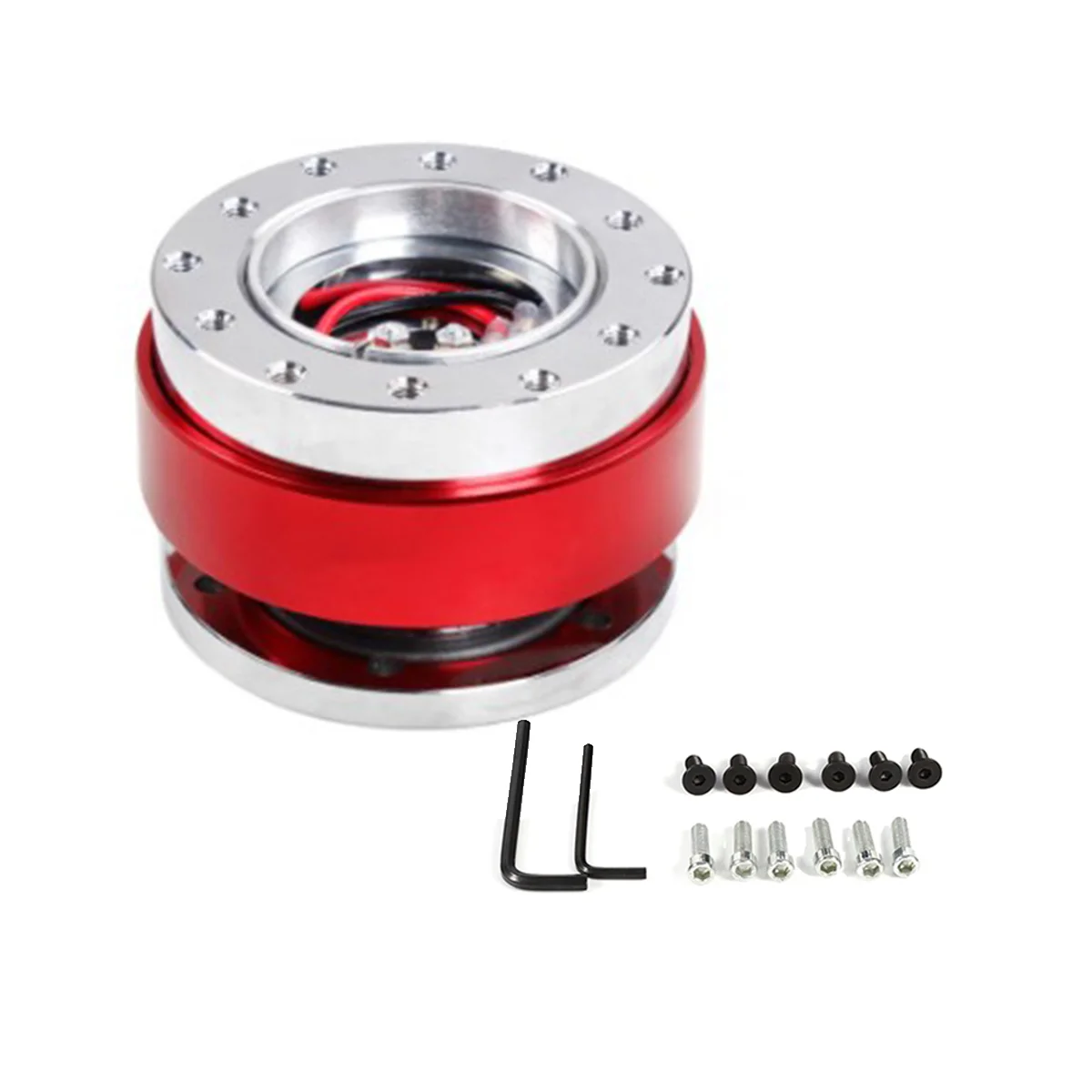 

Racing Steering Wheel Base Quick Release Car Steering Wheel Connection Adapter Universal Automotive, Red