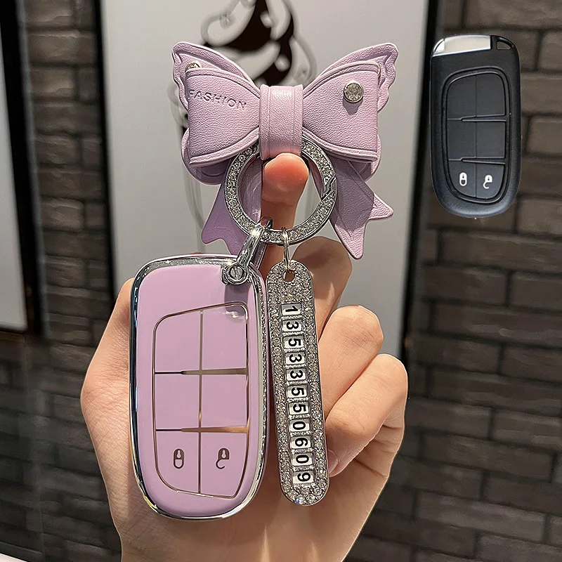 

New TPU Car Key Case Cover Fob Shell for Jeep Renegade Compass Grand Cherokee Chrysler 300C Wrangler 2014 2015