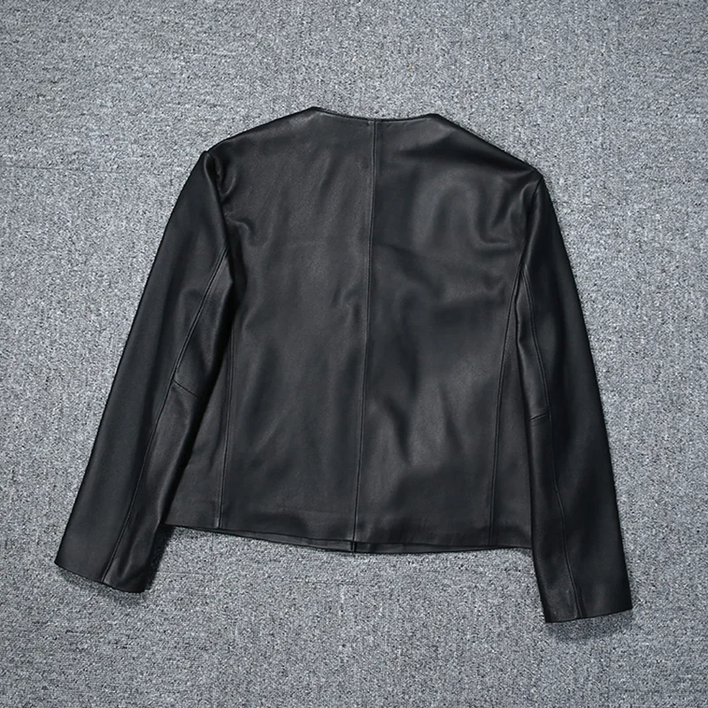 2023 Sheepskin Coat For Women Spring Genuine Leather Jacket Black White Women Clothes TF8294