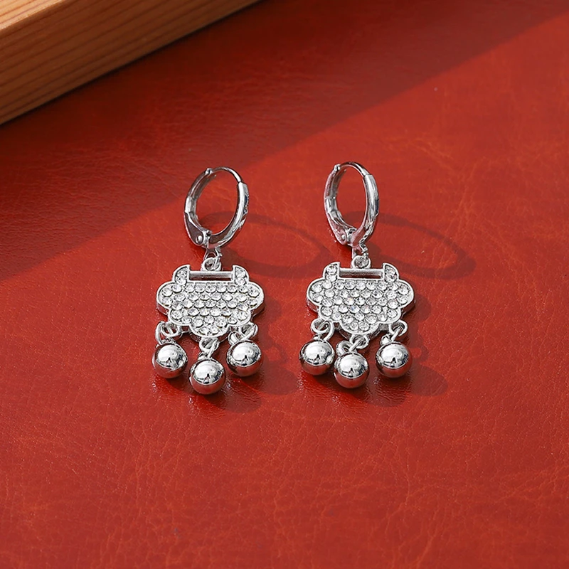 

Trendy Inlay Rhinestone Drop Earrings for Women Vintage Pendant Dangle Earrings Women Fashion Jewelry Ear Accessories Party Gift