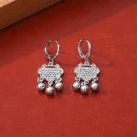 trendy inlay rhinestone drop earrings for women vintage pendant dangle earrings women fashion jewelry ear accessories party gift