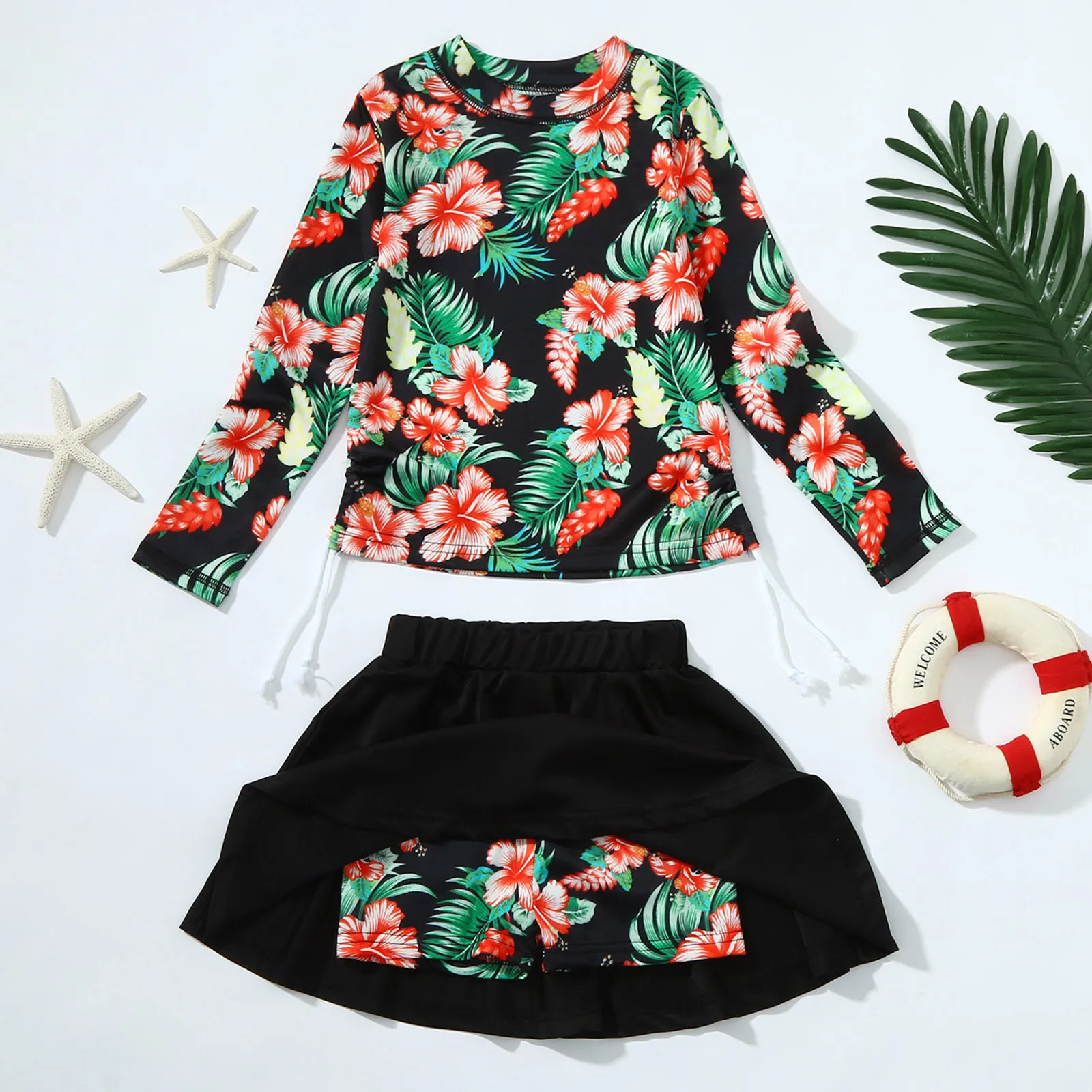 

Girls 3 Piece Bikini Baby Suit Swimsuit Swimwear Girls Two-piece Bathing Set Children Kids Mermaid Girls Girl Swim Suit Size 4