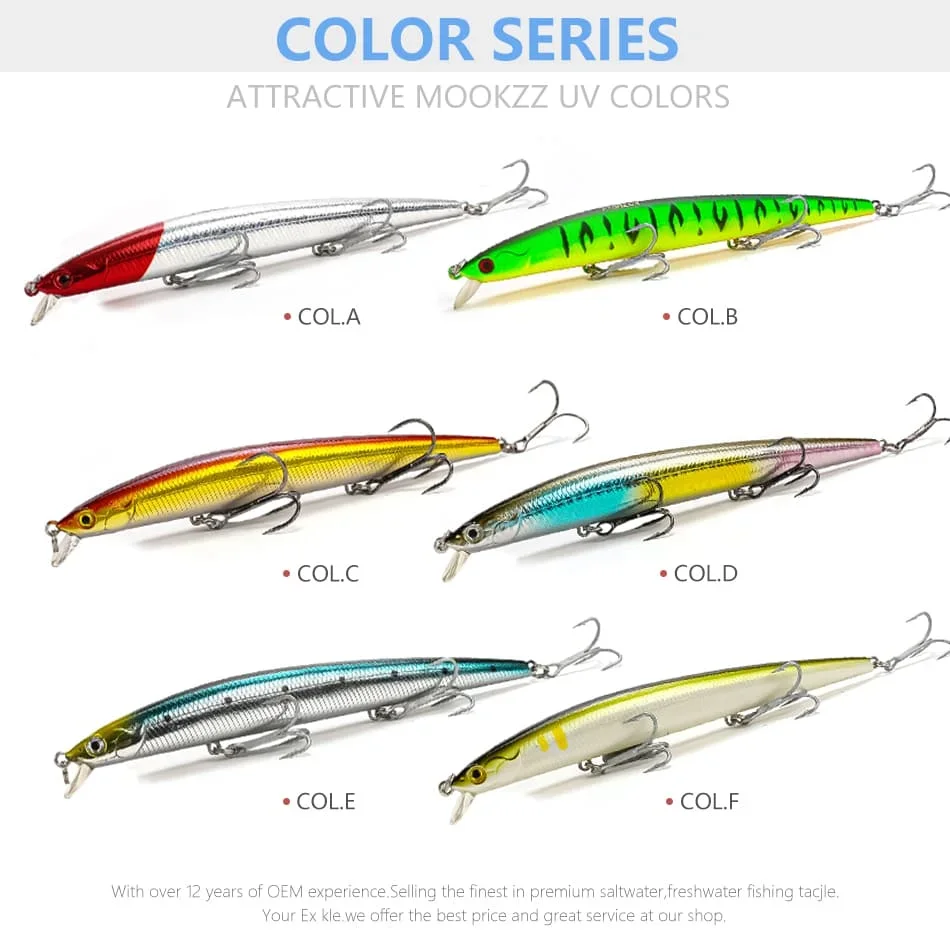 140 мм 23 г Плавающие жесткие рыболовные приманки MOOKZZ Top Minnow высококачественные