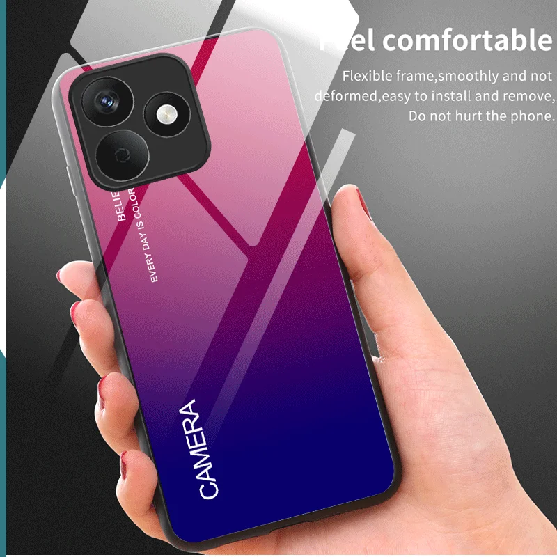 Фото Чехол из закаленного стекла для Honor X8d 4G X6d 5G, защитный чехол с рисунком панды, задняя крышка, чехол-футляр №2