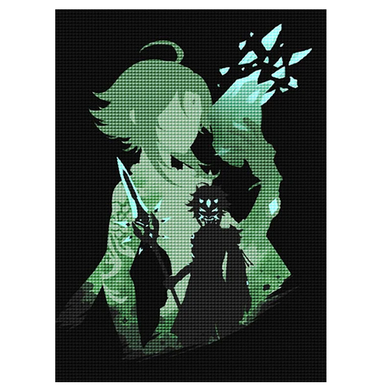 

2022 5D Diy Diamond Painting Genshin Impact Diamond Embroidery Xiao Anime Girl Cartoon Rhinestones Cross Stitch Kit Home Decor