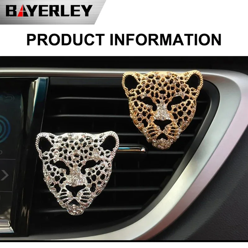 

Car Air Freshener In Auto Interior Decor Aroma Car Diffuser Vent Clip Diamond Leopard Solid Perfume Bling Car Accessories Auto