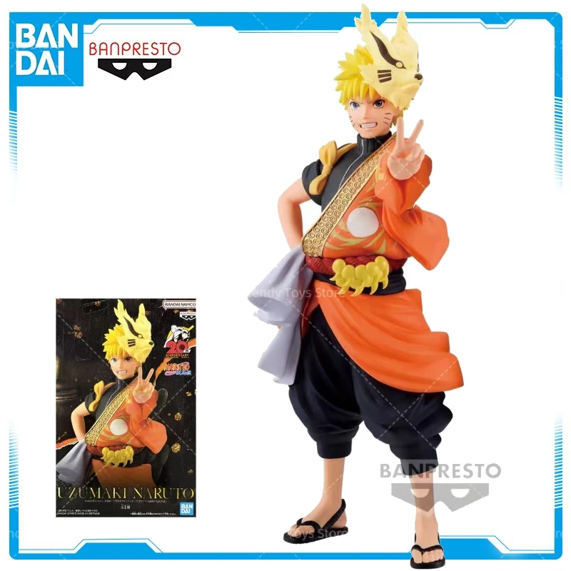 Фото В наличии оригинальные BANPRSETO Uzumaki BANDAI Naruto Shippuden Sasuke аниме фигурки 20-летия экшн-фигурка модель подарок WY №1