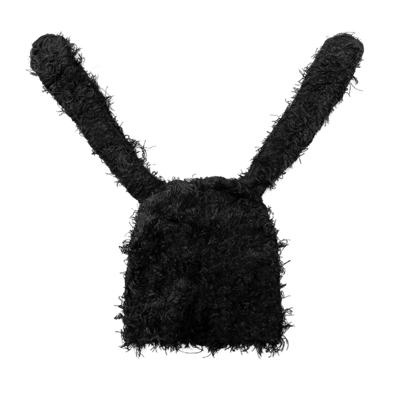 Вязаная крючком шапка 2000-х годов зимняя теплая вязаная без полей с длинными