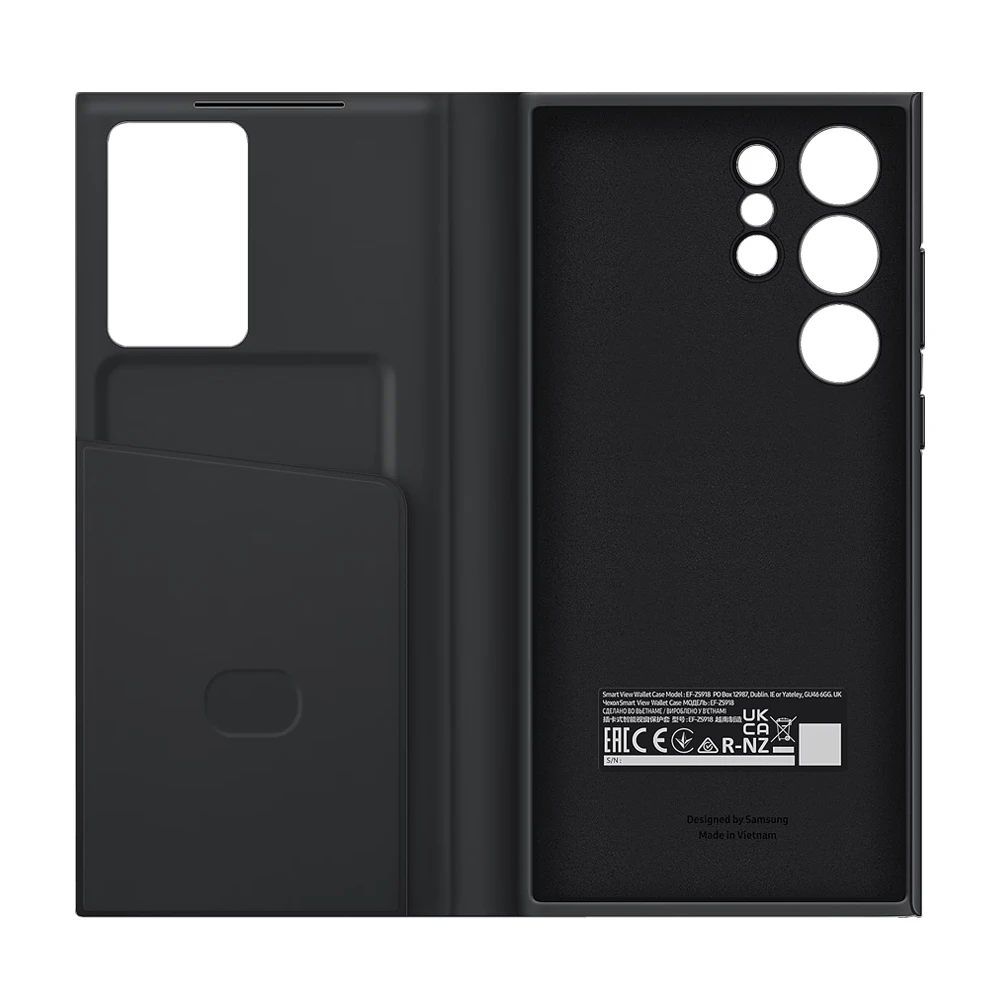 Фото S23+ Флип-чехол S-View для Samsung Galaxy S23 Ultra S23 Plus SM-S918B SM-S916B SM-S911B Свободный откидной кожаный чехол-кошелек Smart View №3