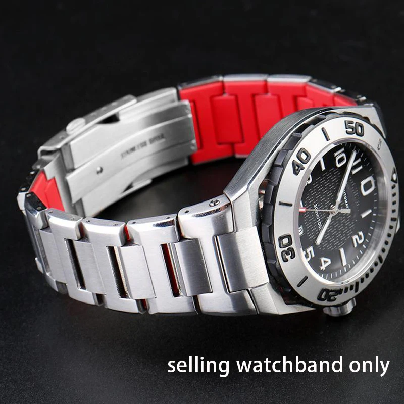 

For Hamilton Devil Fish Series Watchband H78716333 H78716983 High Quality Solid Stainless Steel Watch Chain Special Notch 24MM