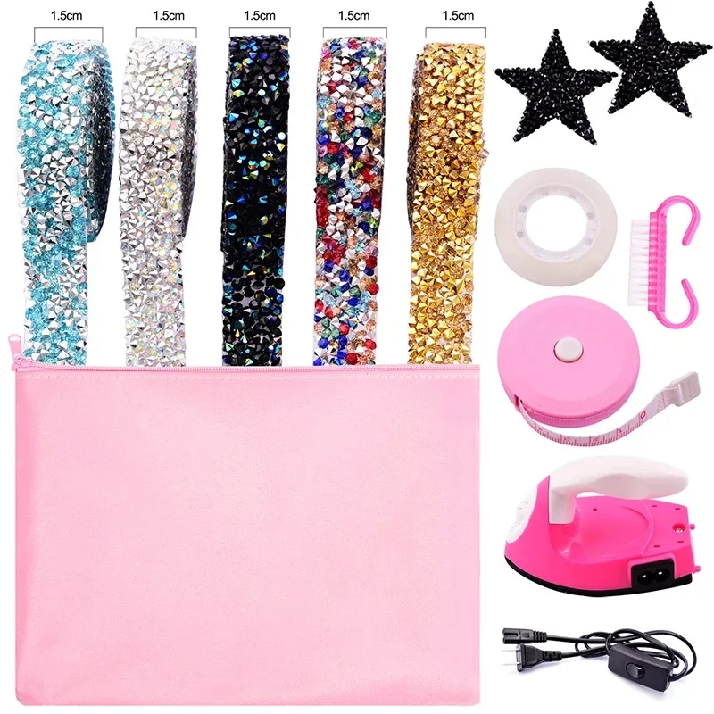 

Resin Glue Mesh Drill Hot Melt Glue Drill Five-star Cloth Sticker Mini Iron Claw Brush DIY Clothing Jewelry Set