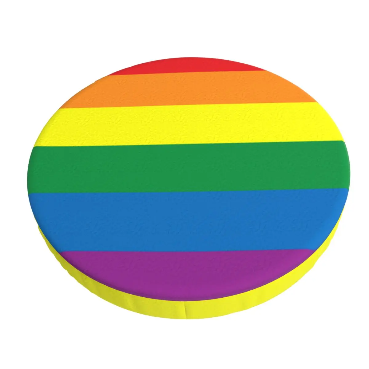 

Round Bar Stool Cushions Covers Seat Protector Rainbow Gay Pride Month Sign Non Slip Elastic Slipcover For Circle Office Chair