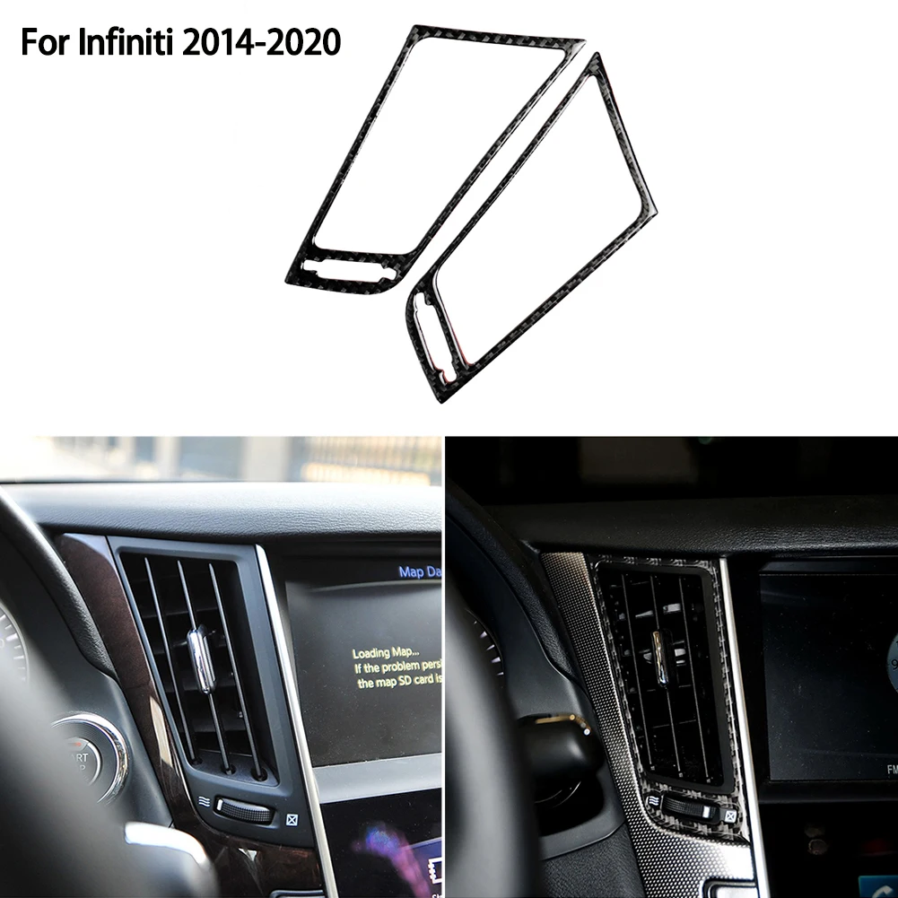 

2 шт., наклейки для вентиляционных отверстий консоли Infiniti Q50 Q60 2014 2015-2019 2016