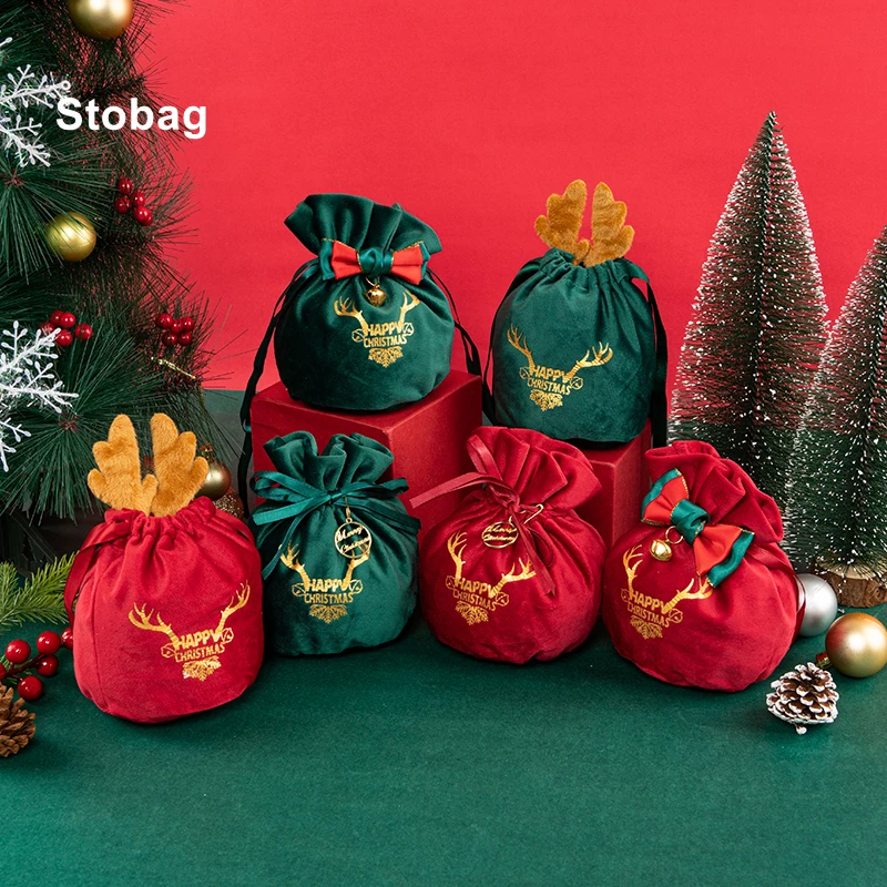 

10 шт., фланелевые подарочные пакеты с ручками