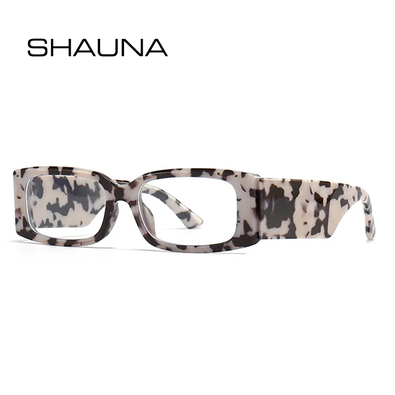 

SHAUNA Fashion Rectangle Sunglasses Women Gradient Shades UV400 Retro Clear Lens Eyewear Square Optical Glasses Frame