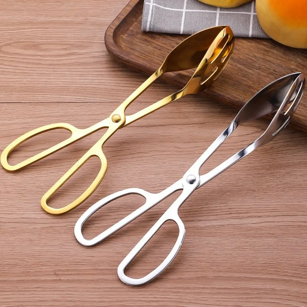 

Stainless Steel Kitchen Tong Heat Resistant Hollow-Out Barbecue Clip Bread Tongs Kitchen Baking Tools Buffet BBQ Accessories