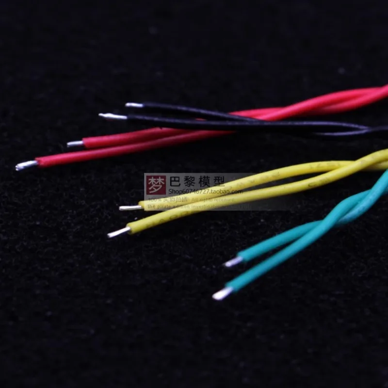 1 шт./2 шт. 28AWG/15 мм силиконовый провод желтый/зеленый/черный/красный кабель для RC FPV