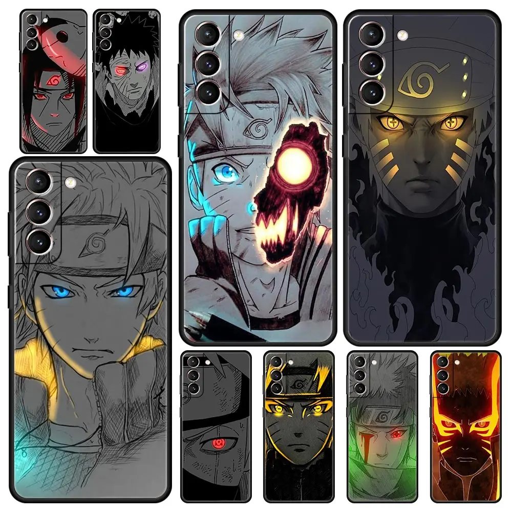 

Phone Case For Samsung Galaxy S22 Ultra S20 S21 FE 5G S10 S9 Plus S10E S8 Note 10 Lite 20 Soft Black Cover Naruto Hyuuga Anime