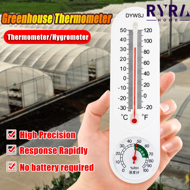 

Длинный настенный цифровой термометр, измеритель влажности, комнатный Тепличный садовый регистратор, Метеостанция для измерения температуры