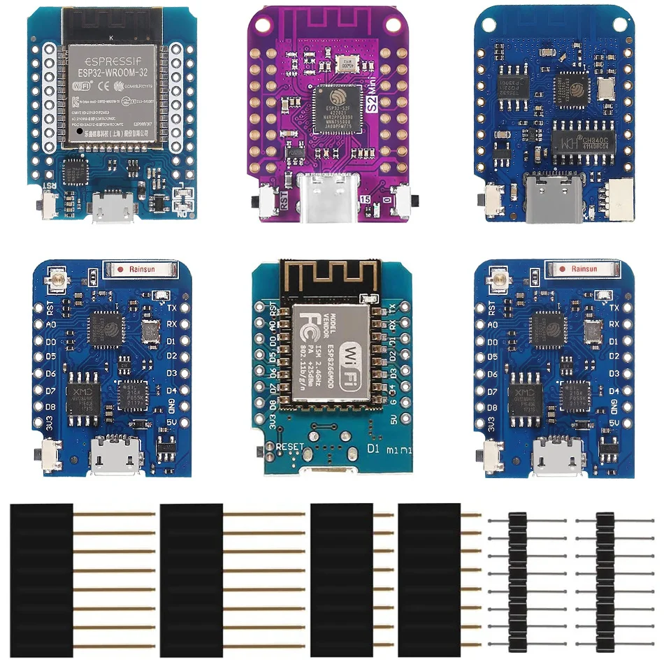 

WeMos D1 Mini Pro V3.0 NodeMcu 4MB/16MB bytes Lua WIFI Internet of Things Development board based ESP8266 CH340G Nodemcu V2