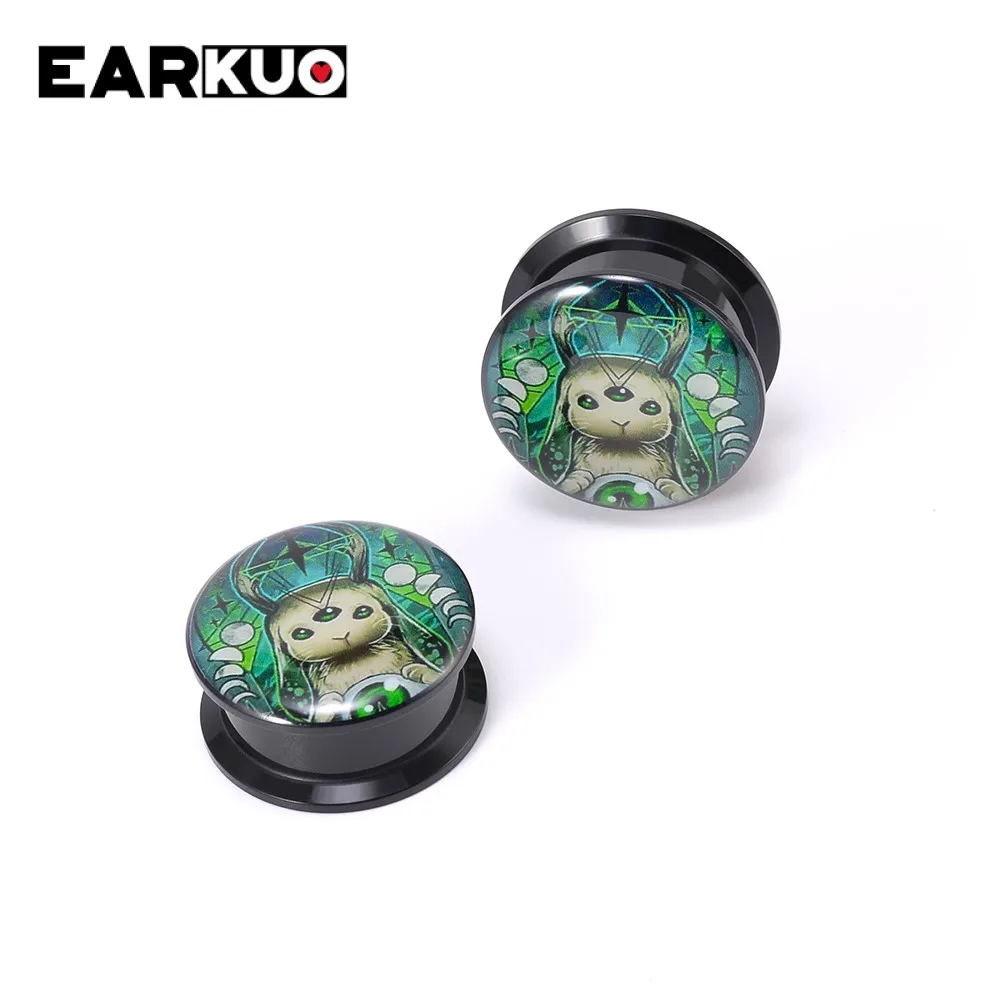 Уникальные акриловые затычки для ушей EARKUO с кошачьей головой грибом деревом