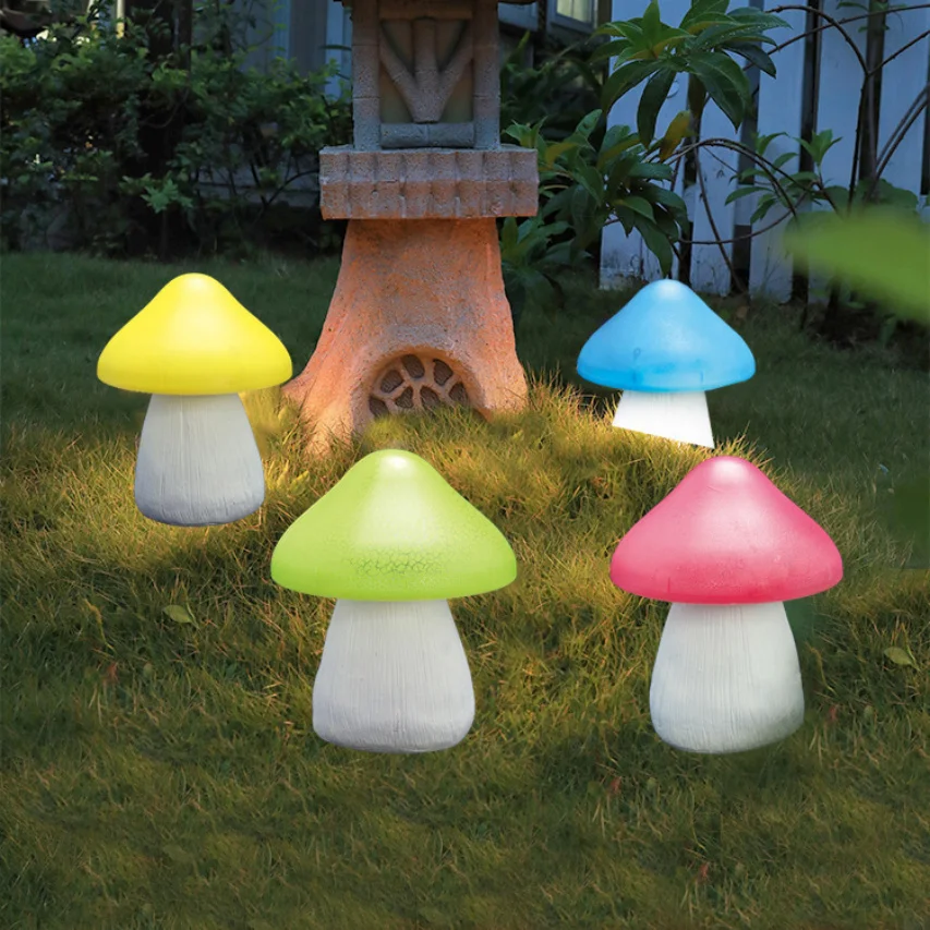 Outdoor Solar Garden Lights Cute Large Mushroom Shape Decorative Lamp LED Waterproof For Yard Backyard Lawn Path Garden