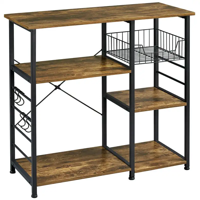 

4-tire Vintage Kitchen Baker's Rack , Rustic and Metal