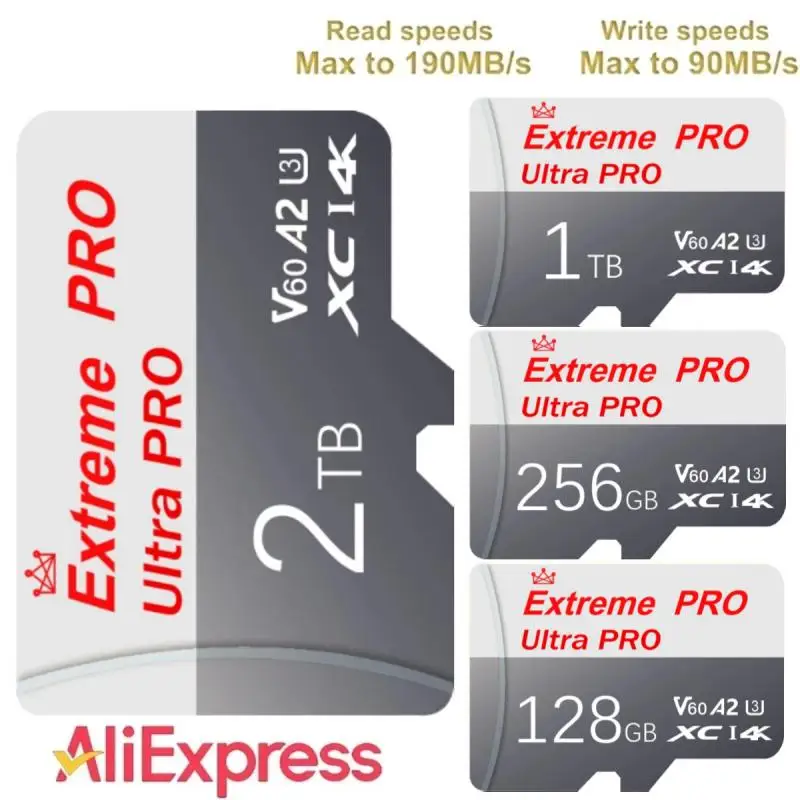 Оригинальная 1 ТБ 2 Micro TF SD-карта 512 ГБ класса 10 высокоскоростная карта памяти 128 256