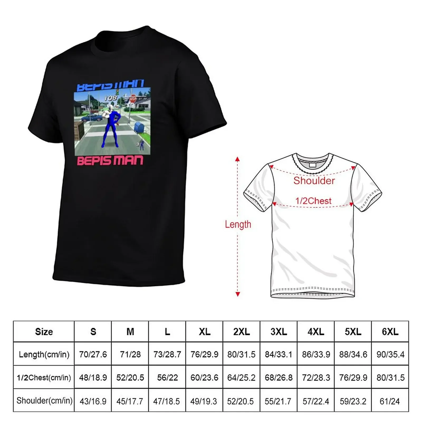 Bepis Man T-Shirt plus size tops oversized graphic tee mens tall t shirts