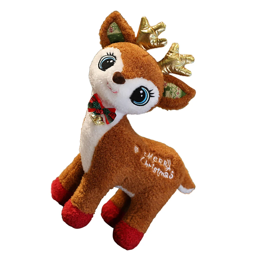 

Christmas Plush Toy Holiday Decor Deer Statue Animal Decoration Ornament Figurine