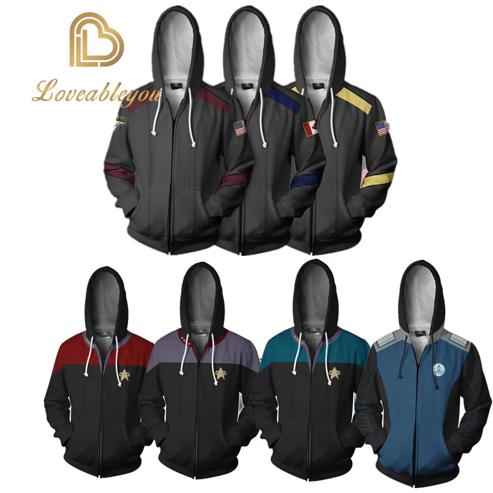 

Star Cosplay Zipper Hoodies Universe Coat Jacket Unisex Sweatshirt Costumes