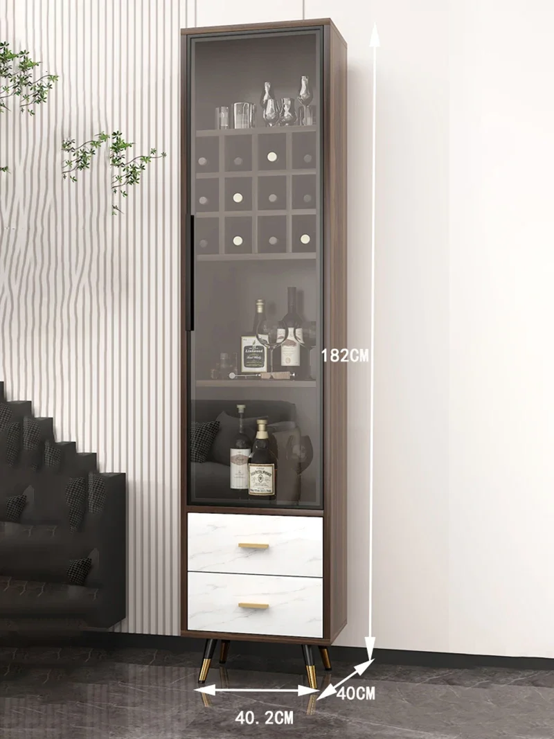 Простой витрина винный шкаф металлическая ножка скандинавский ресторан