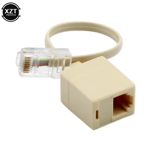 1 PCS 8P4C RJ45 Male RJ11 6P4C to Female M / F Adapter Telephone Ethernet Network Adapter Cable