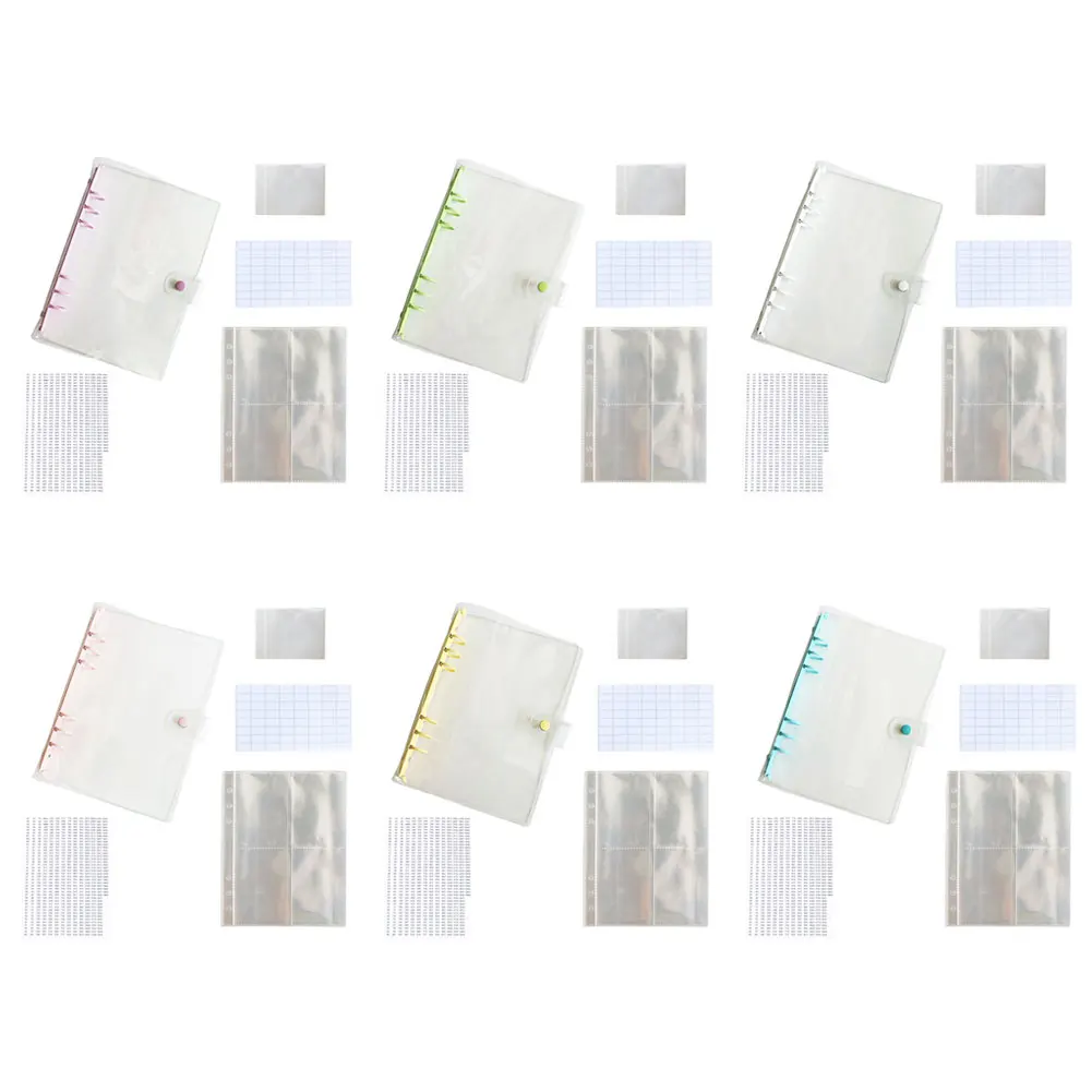

Diamond Painting Storage Book Beads Container A5 Album Binder with Pockets Self Sealing Plastic Bags Clear Loose Leaf Organizer