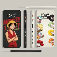 japanese anime one piece for xiaomi poco x3 pro nfc f3 gt m3 m4 c3 x2 mi 11t 10t lite 5g liquid left rope phone case capa cover