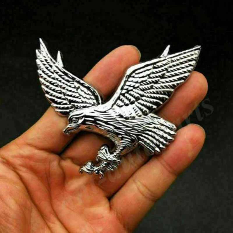 

Chrome Metal 3D Eagle Hawk Logo Car Motorcycle Trunk Emblems Badge Decal Sticker