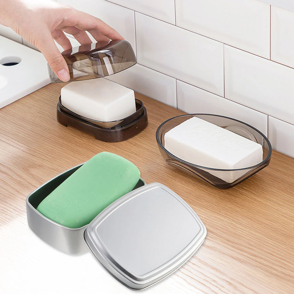 Алюминиевая коробка Серебряные коробки для мыла домашнего хранения крема