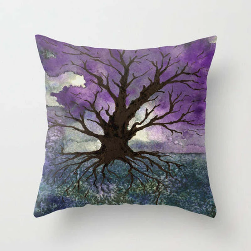 

Decorative Pillow Cover - Tree of Life Painting - Throw Pillow Cushion - Fine Art Home Decor