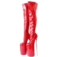 30cm super high heel boots platoform zip over the knee thigh long boots for women sexy feitsh club party boots custom made
