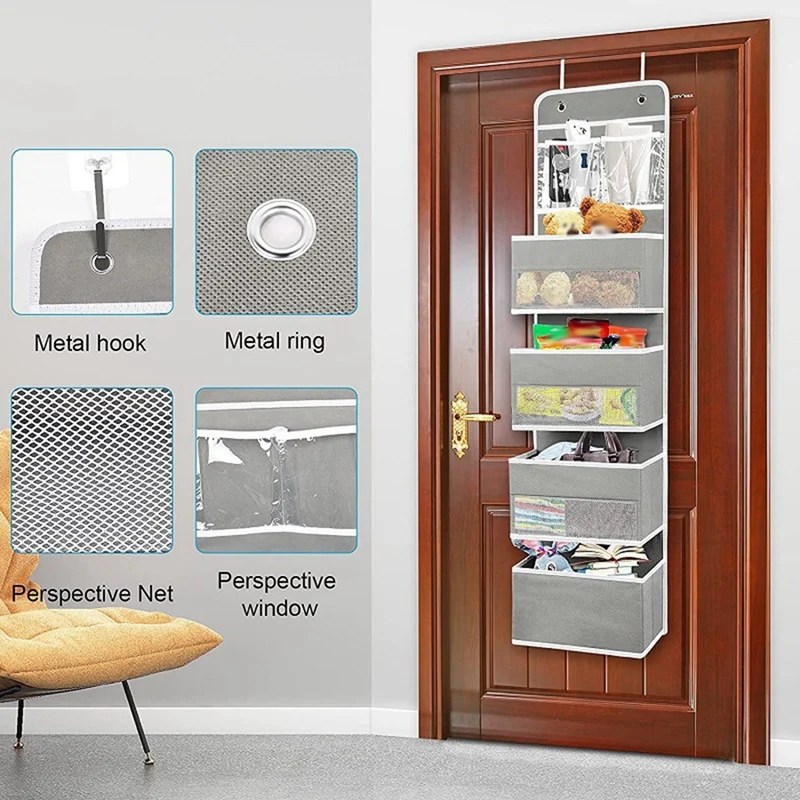 

Wall Hanging Storage Bags Dehind The Door Large-Capacity Non-Woven Clothes And Shoe Storage Bag Wardrobe Hanging Bag Promotion