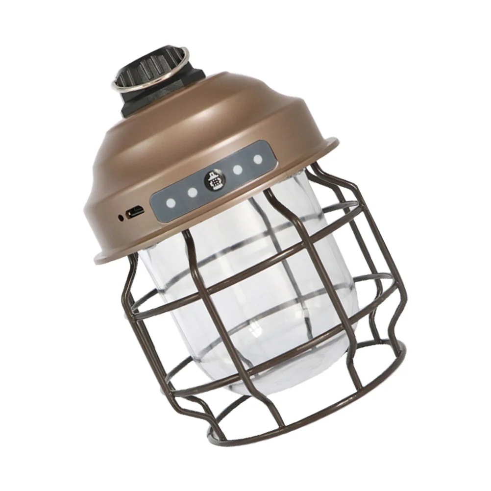 

1 Set Rechargeable Camping Lamp Retro Style Camping Light Portable USB Lantern for Outdoor