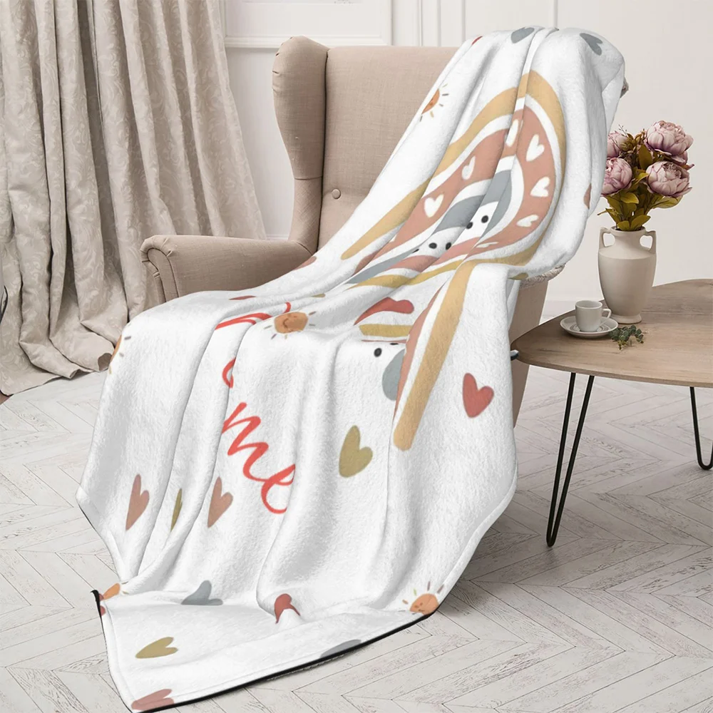 Одеяло в стиле бохо на заказ с радугой персонализированное одеяло и сердечком