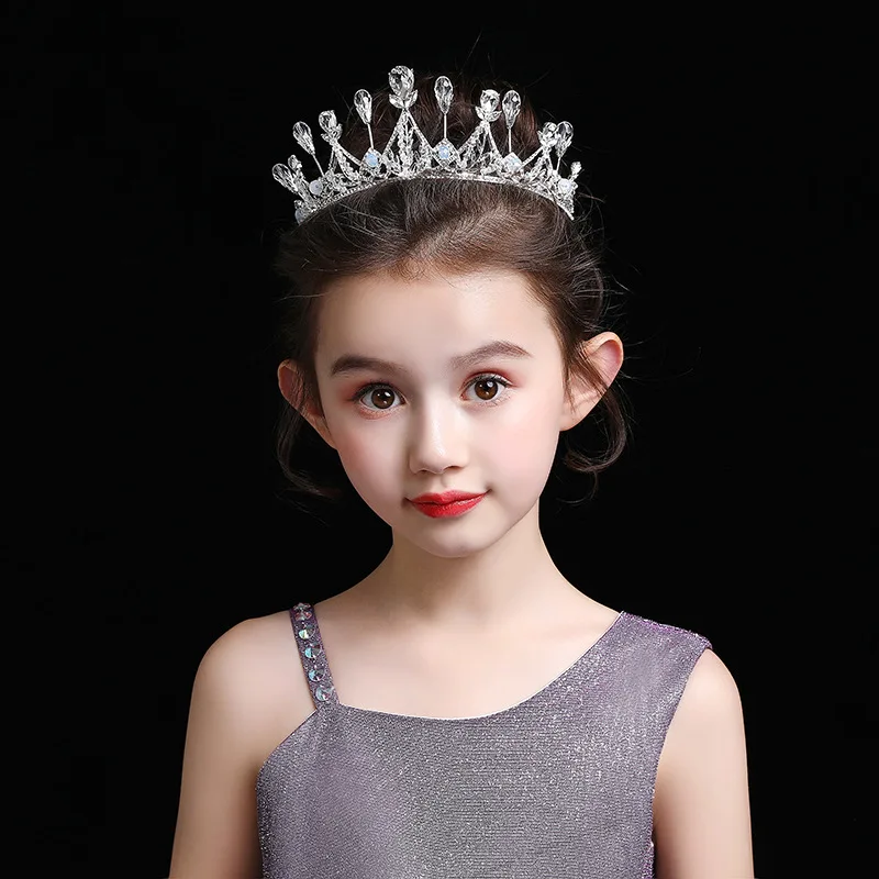 

Baroque Kids Angel Headdress Crown Kid's Fashion Party Head Decoration Crown Princess Girl Crystal Tiara