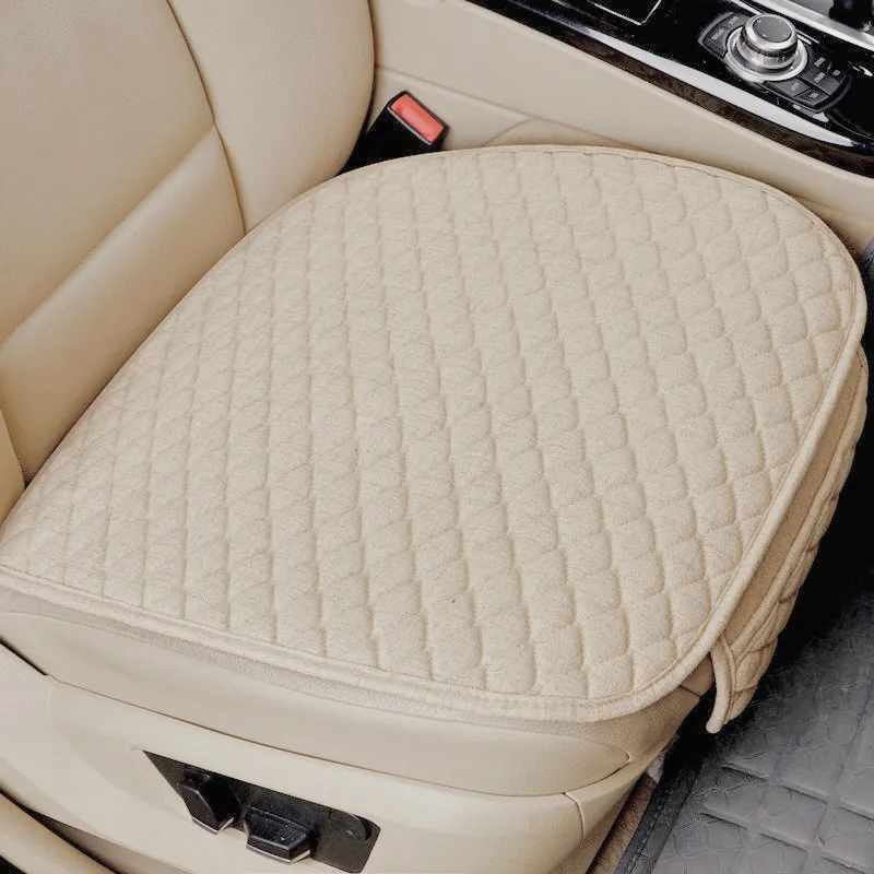 

Универсальный льняной чехол для автомобильных сидений, Всесезонная тканевая Передняя и задняя подушка, дышащий защитный коврик, аксессуары для авто