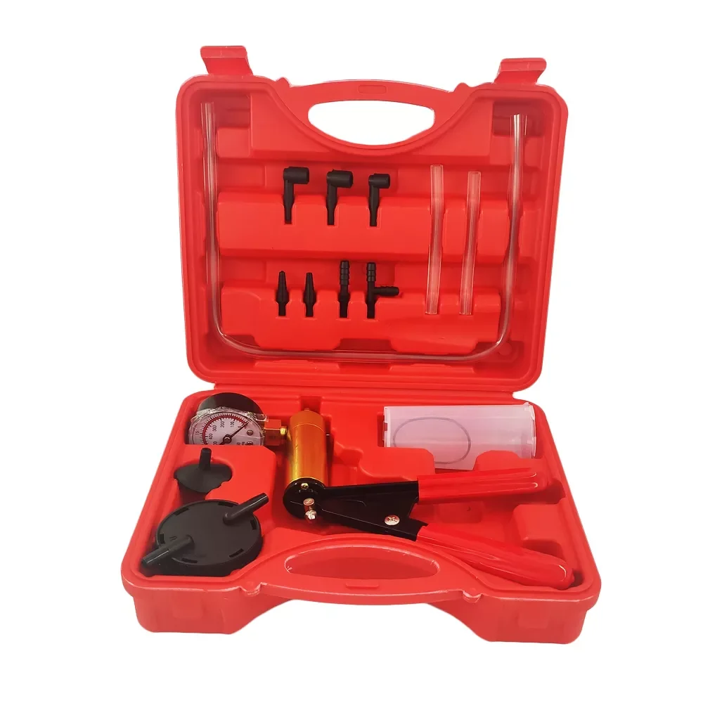 

NEW Manual Vacuum Bleeding Brake Fluid Bleeder Tools Vacuum Pistol Tester Kit Aluminum Pressure Vacuum Gauge