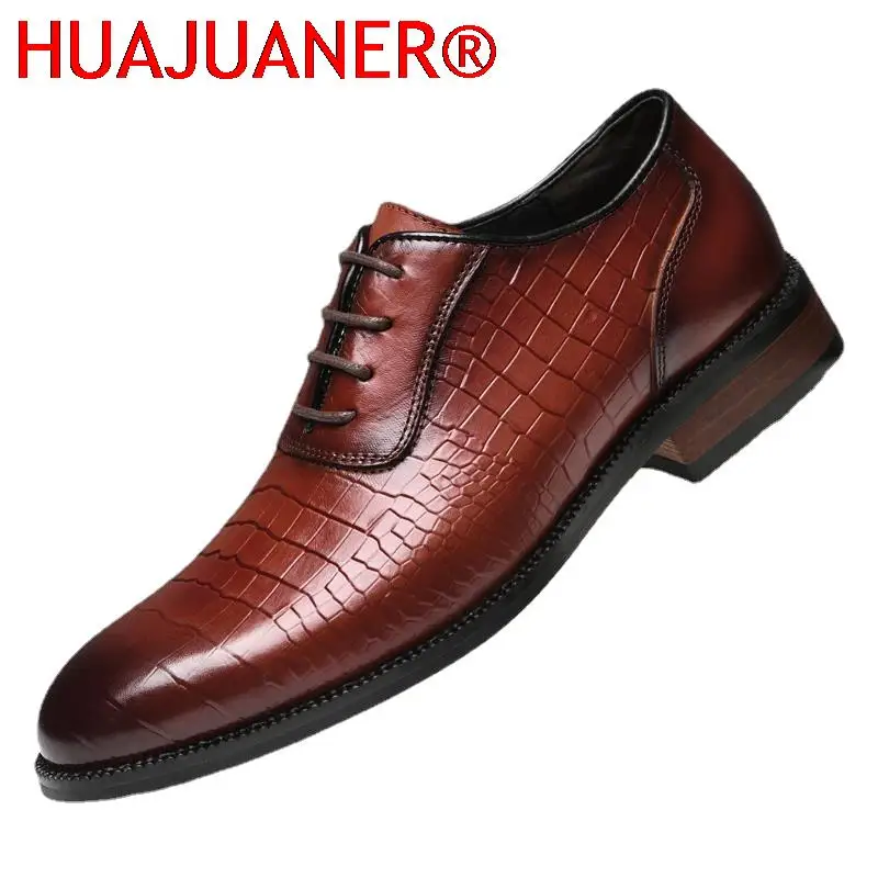 

Luxury Brand Men Casual Shoes Leather Oxford Dress Shoes Male Genuine Leather Gentleman Luxe Handmade Footwear for Men's Shoes