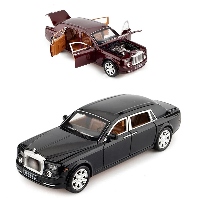 

Hot sale: 1:24 alloy Rolls-Royce model children's toy car educational boy toy die-casting model light and sound effects
